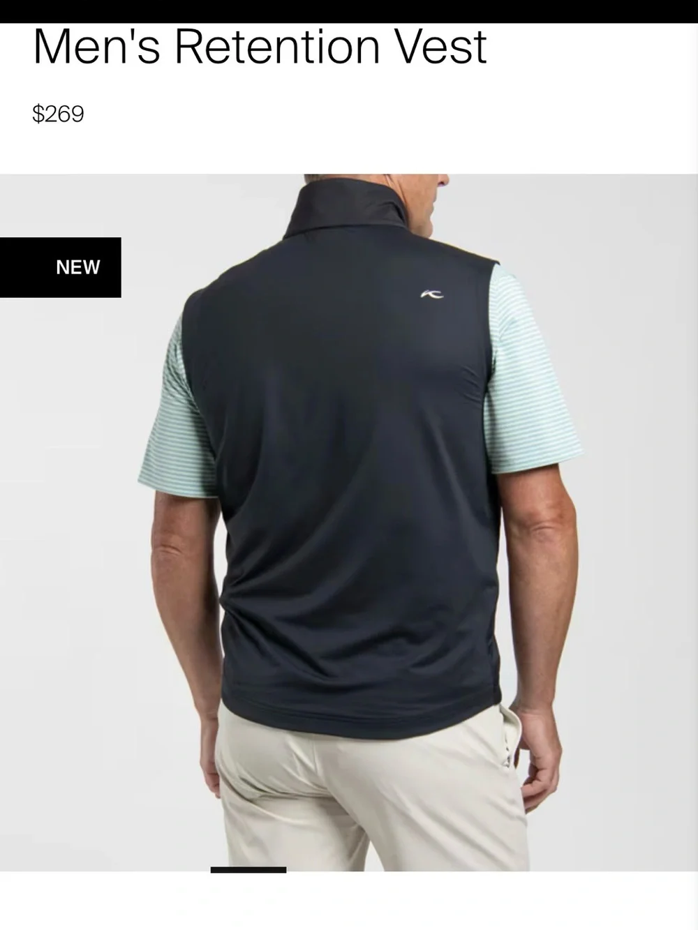 KJUS • Men’s Retention Vest Golf Vest black gray - small